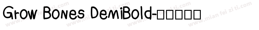 Grow Bones DemiBold字体转换